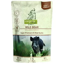 Набір вологого корму для дорослих собак Isegrim Adult Pouch Roots Multipack I Monoprotein: М'ясо кабана, Конина і М'ясо індички 2.46 кг (6 паучів x 410 г) - мініатюра 2