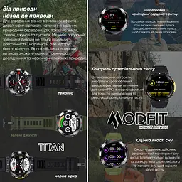 Чоловічий наручний годинник Titan Black-Gold 35 мм. Modfit acs0029731 - мініатюра 5