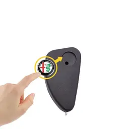 Наклейка Alfa Romeo з логотипом для автоключів d=15 мм Пластикова об'ємна (Завод) - мініатюра 3