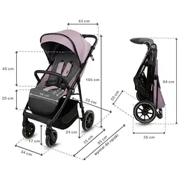 Прогулянкова коляска Kidwell Enzo Pink - мініатюра 10