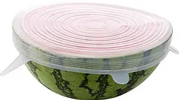 Набір силіконових багаторазових кришок Supretto для зберігання продуктів 6 шт. (5833) - мініатюра 4
