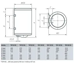 Водонагрівач GORENJE TGR 200 NGV9 (514171) - мініатюра 2
