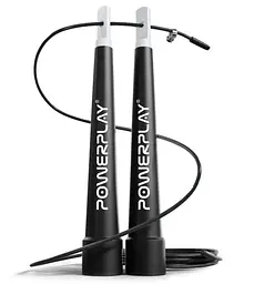 Скакалка швидкісна PowerPlay 4202 Ultra Speed Rope Чорна 2,9 м (PP_4202_Black)