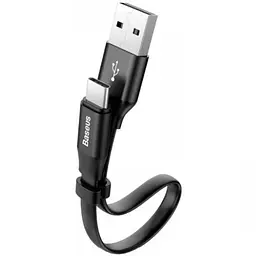 Кабель Baseus Two-in-one Portable Cable USB to Lightning + MicroUSB 2A 0.23m CALMBJ-01 Black - мініатюра 3