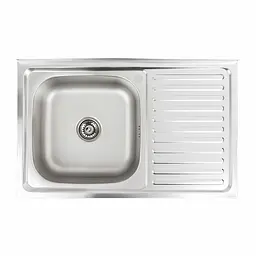 Кухонна мийка з нержавіючої сталі Platinum декор 8050 L (0,7/160 мм), Decor