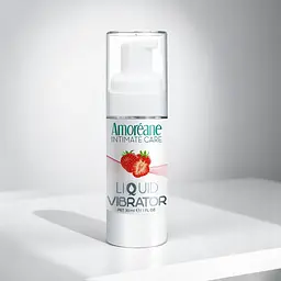 Лубрикант з ефектом вібрації Amoreane Med Liquid Vibrator Strawberry (30 мл) збуджувальний гель для інтимних ігор, аромат полуниці - мініатюра 2