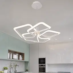 Біла компактна підвісна LED люстра з 5 контурами Artlight 2406-5DS-WH