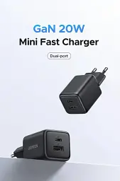 Зарядний пристрій UGREEN X514 GaN 2в1 для iPhone 16/15/14 Samsung Galaxy/Xiaomi Tablet/iPad 20 Вт Black (55534) - мініатюра 4