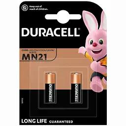 Спеціалізовані лужні батарейки Duracell 12 V MN21 A23/23A/V23GA/LRV08/8LR932, 2 шт. (5004966) - мініатюра 2