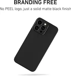 Оригінальний супертонкий чохол PEEL, сумісний з iPhone 14 Pro Max (Blackout) – гладкий мінімалістський дизайн, без брендингу - мініатюра 5