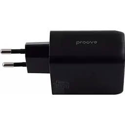 Мережевий зарядний пристрій Proove Silicone Power 45W USB-C/USB-A Black [WCSP45110001] [130270] - мініатюра 2