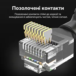 Мережевий кабель Ethernet Vention 1,5 м патч-корд RJ45 штекер на RJ45 штекер Cat6A до 10 Гбіт/с кутові роз'єми 90° з обертанням на 360° тонкий діаметром 2,8 мм неекранована вита пара UTP жили з безкисневої міді смуга частот 500 МГц чорний (IBOBG) - мініатюра 9