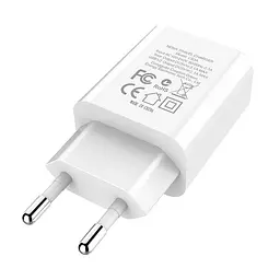 Зарядний пристрій 2USB Hoco C63A LCD 2.1A White - мініатюра 7