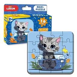 Дитячі пазл "Котик 1" Maxi-Puzzle ME5032-02, 16 елементів 23х21 см - мініатюра 3