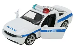 Іграшкова поліцейська машина легкова Ford Mustang GT 1:43 Автопром металева 4372, 2 кольори, в коробці. 14,5x6,5x7см - мініатюра 4