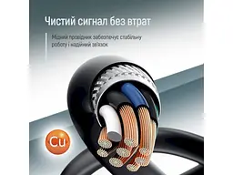 Кабель ColorWay USB2.0 AM/AF 1.8м Black (CW-CBUF076-BK) - мініатюра 8