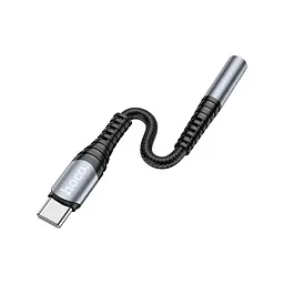 Перехідник USB-C M to 3.5mm F LS33 metal gray HOCO (6931474761163) - мініатюра 3