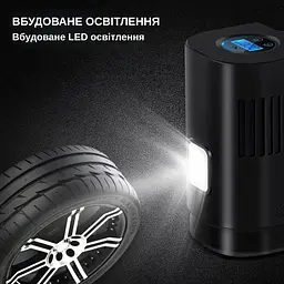 Портативний компресор Yaoen 217 Digital 150PSI (YPSCD7515B 5385) Чорний - мініатюра 13