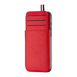 Чохол Jinduka Leather Pocket iPhone 15 Pro Max Red - мініатюра 4