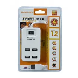 Юсб хаб на 4 USB порти 2.0 P-1601 білий