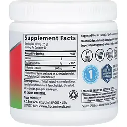 N-ацетил L-цистеїн Trace Minerals Powder NAC зі смаком кавуна 600 мг 75 г - мініатюра 2
