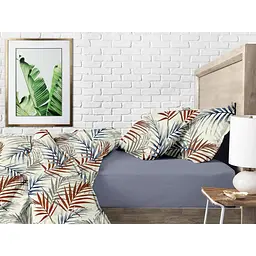 Дитяча постільна білизна в ліжечко BEIGE FOLIAGE CS4, бежевий (FoliageColorMilk_Steel_140) - мініатюра 3