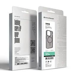 Чехол для Apple iPhone 14 Pro, Uniq MagCase, серый, противоударный, панель-накладка с MagSafe, ударопрочный TPU+PC, с магнитом MagSafe, поддержка полноценной беспроводной зарядки, ArmorStandart (ARM75282) - мініатюра 6