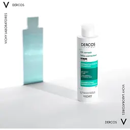 Шампунь для жирного волосся Vichy Dercos Sebo-correcteur Oil Control Dermatological Shampoo 200 мл - мініатюра 2