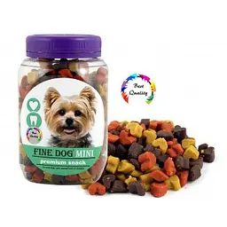 Ласощі для собак тренувальні Fine Dog 280 г - міні сердечка