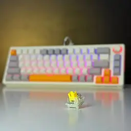 Ігрова механічна клавіатура Kondor Moonlight PRO / Три режими підключення / Yellow Switch / Yellow Grey - мініатюра 2