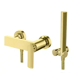 Змішувач для душу Kohlman Experience brushed gold настінний KPL-QW120EGDB, Золотий
