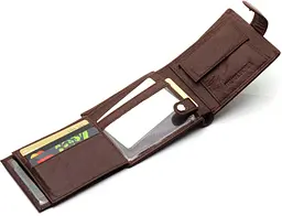 Класичне чоловіче портмоне з натуральної шкіри ST Leather В 102 коричневе 9,5 см - мініатюра 5