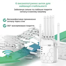 Ретранслятор-маршрутизатор XON ReLink X300R9 300Мбіт/с 2.4 ГГц Білий (BNRWSW021603W 4227) - мініатюра 4