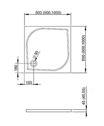 Душовий піддон Radaway Delos C 90 SDC0909-01 - мініатюра 4