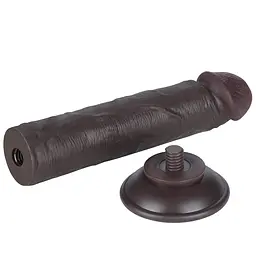 Фалоімітатор із присоскою Lovetoy Sliding-skin Dong 20 см чорний - мініатюра 7