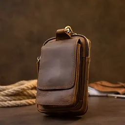 Чоловіча шкіряна сумка Vintage 10,5х17х4 см sum0013978 - мініатюра 6