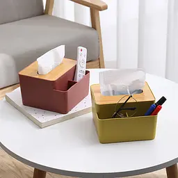 Диспенсер для серветок 10771 15.5х10х16 см жовтий - мініатюра 3