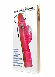 Вібратор-кролик Boss Series Rabbit Massager 24.5 см рожевий - мініатюра 6