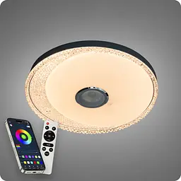 Люстра світлодіодна 517 Dlight RGB з пультом і колонкою 80Вт Білий (02160)