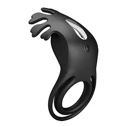 Ерекційне кільце Pretty Love Vibrant Penis Ring Ruben 8.5 см чорний - мініатюра 2