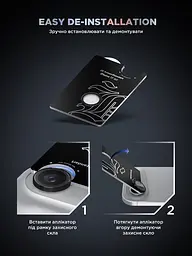 Захисне скло для камери Apple iPhone 17 Air, Supreme BI, чорний колір, з рамкою, глянцеве скло для захисту лінз, протиударне, прозоре, з клейовим шаром по контуру, не впливає на якість фото, ArmorStandart (ARM86448) - мініатюра 11