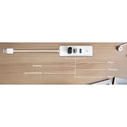 Мережевий адаптер TP-Link UE330 USB3.0 to GE 3xUSB3.0 HUB - мініатюра 4