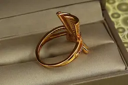 Кільце Xuping Jewelry Скомканий аркуш р 19 золотисте - мініатюра 3