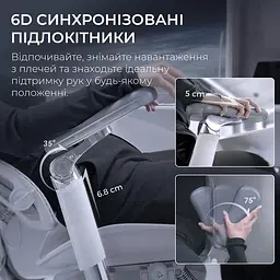Ігрове крісло Sihoo DORO S300 Mesh Light Grey (S300-M202) - мініатюра 7