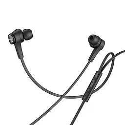 Провідні навушники Hoco M66 Passion in-line control eaphones with mic Hi-Res, 3.5mm, 1.2m, black - мініатюра 2