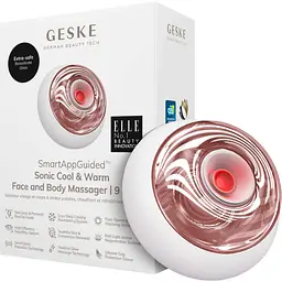 Звуковой массажер для лица и тела GESKE Sonic Cool & Warm Face and Body Massager 9 в 1 пудровый