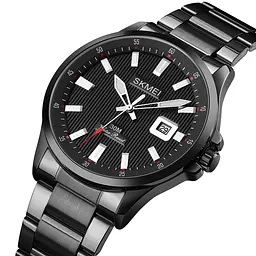 Чоловічий наручний годинник 1654BK Black Skmei acs0030653 - мініатюра 2