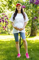 Велосипедки для вагітних із високим поясом на животик Parma Lullababe розмір 4XL Сірий - мініатюра 2