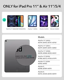 Чохол для клавіатури ESR Ascend Lite, чохол для клавіатури iPad, сумісний з iPad Pro 11/iPad Air 5/4, магнітний чохол знімний - мініатюра 4
