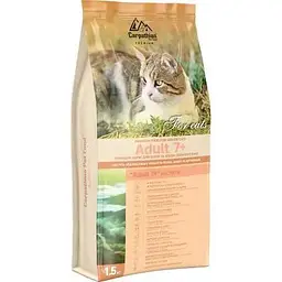 Сухий корм для кішок Carpathian Pet Food Adult 7 + з куркою і палтусом атлантичним 1.5 кг (4820111140930)